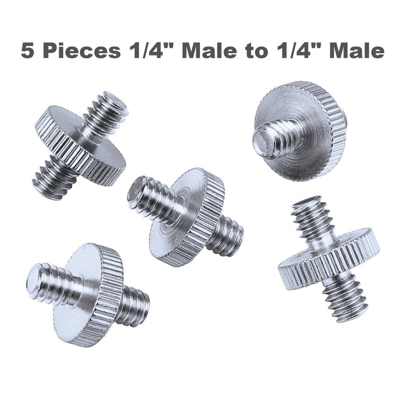 Sunmns 27 Pieces 1/4 Inch and 3/8 Inch Converter Female Male Threaded Screws Adapter Mount Set for Camera/Tripod/Monopod/Ballhead/Light Stand/Shoulder Rig - Image 5
